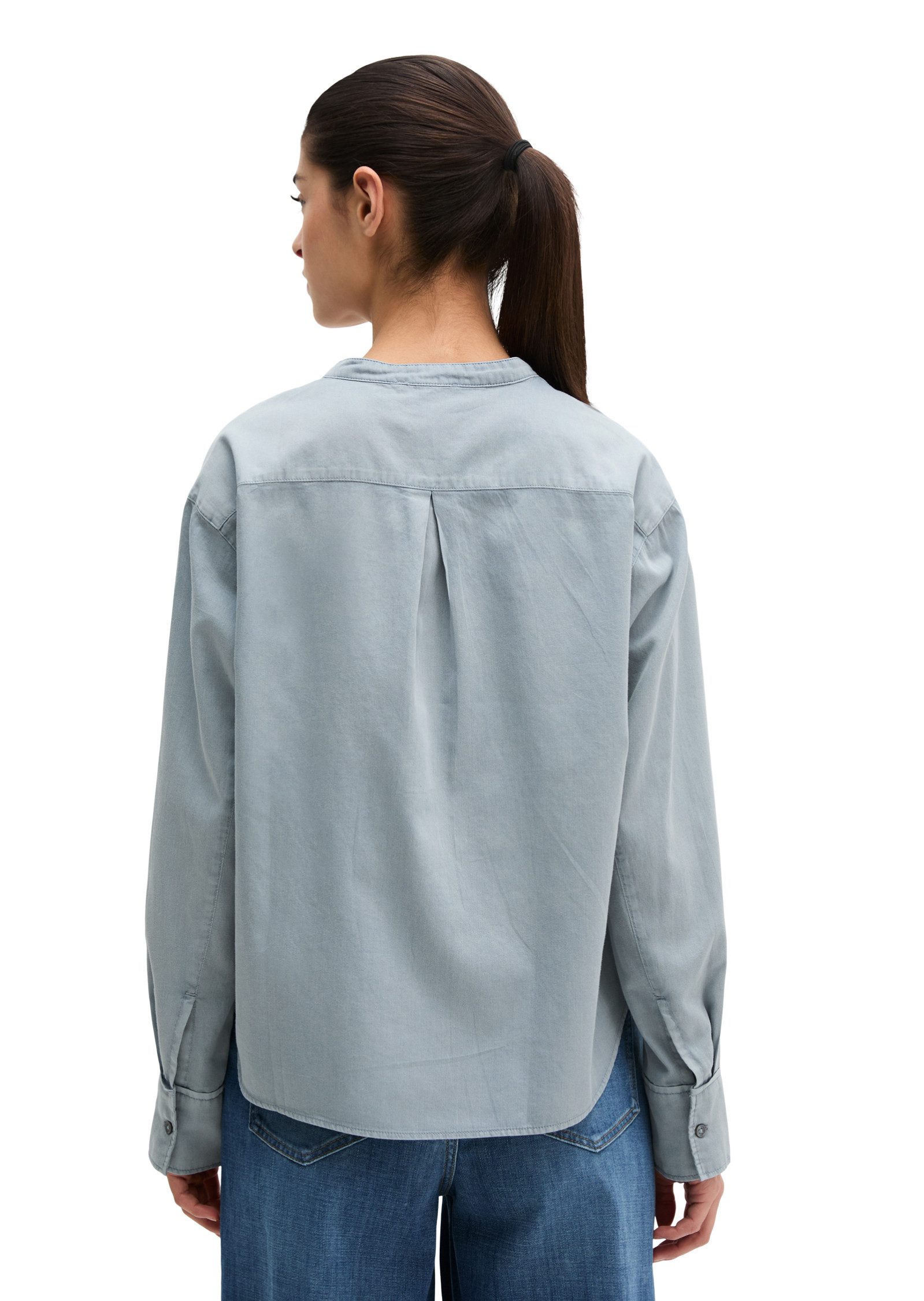 Marc O'Polo Langarmbluse loose aus Baumwoll-Satin günstig online kaufen