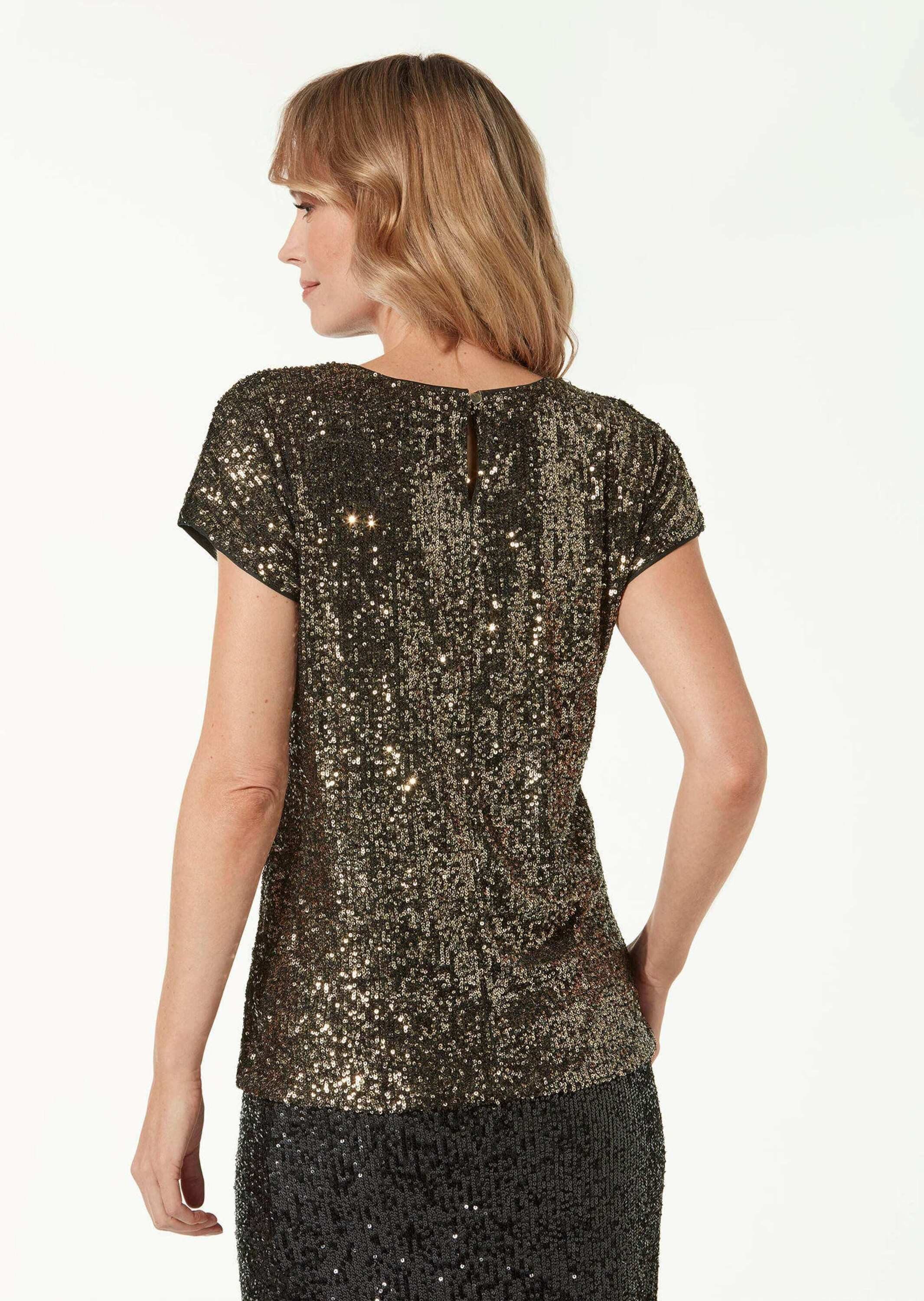 cable & gauge T-Shirt Elegantes Shirt mit Pailletten