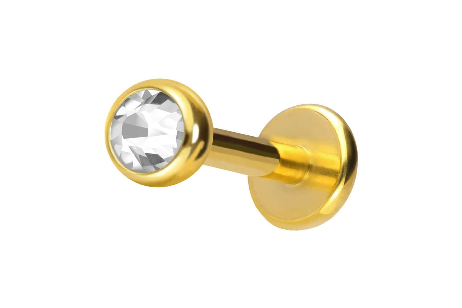 Piercing-Set Chirurgenstahl Labret KRISTALL