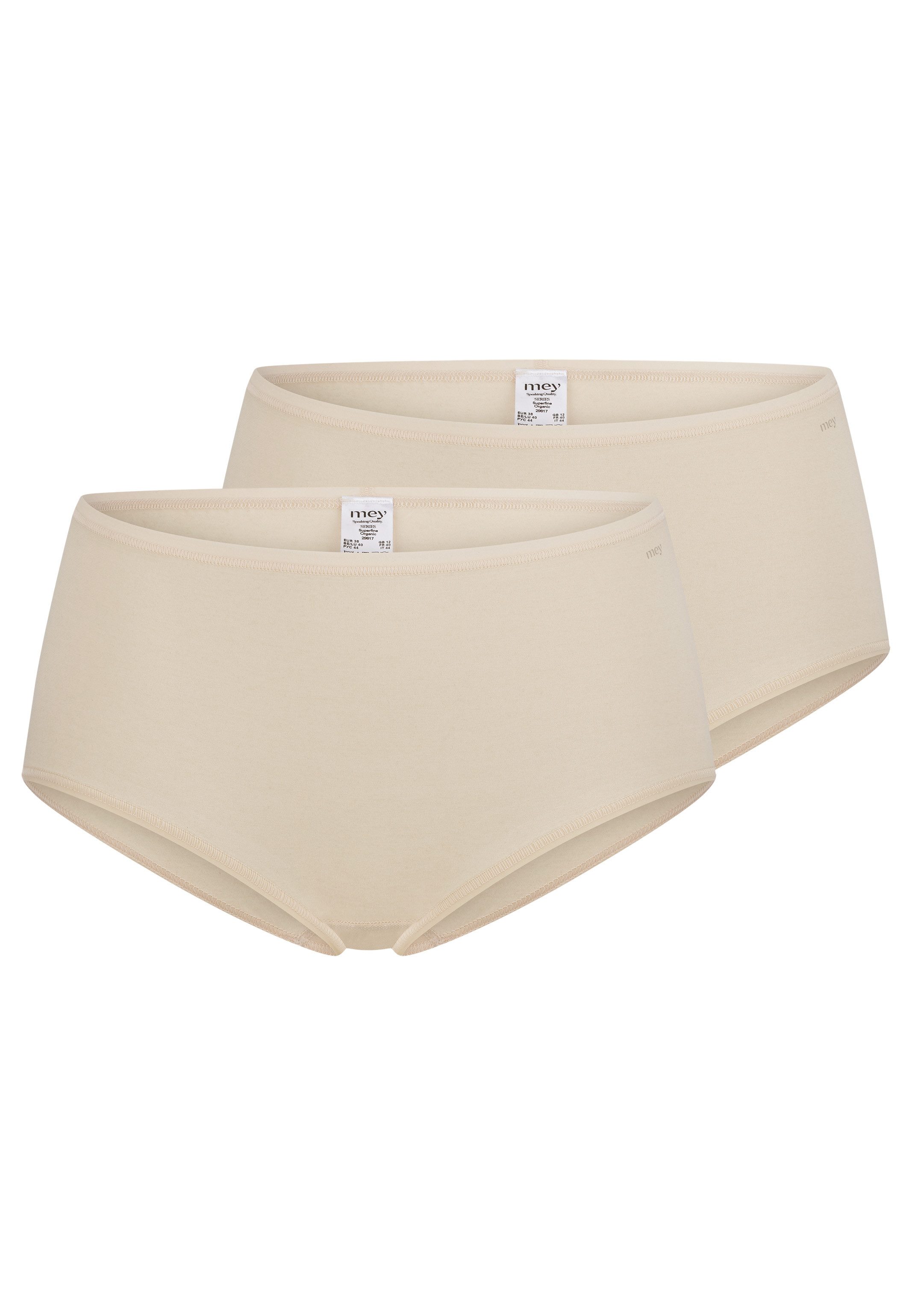 Mey Panty 2er Pack Organic (Spar-Set, 2-St) Panty - Baumwolle - Baumwolleinsatz auf der Schrittinnenseite