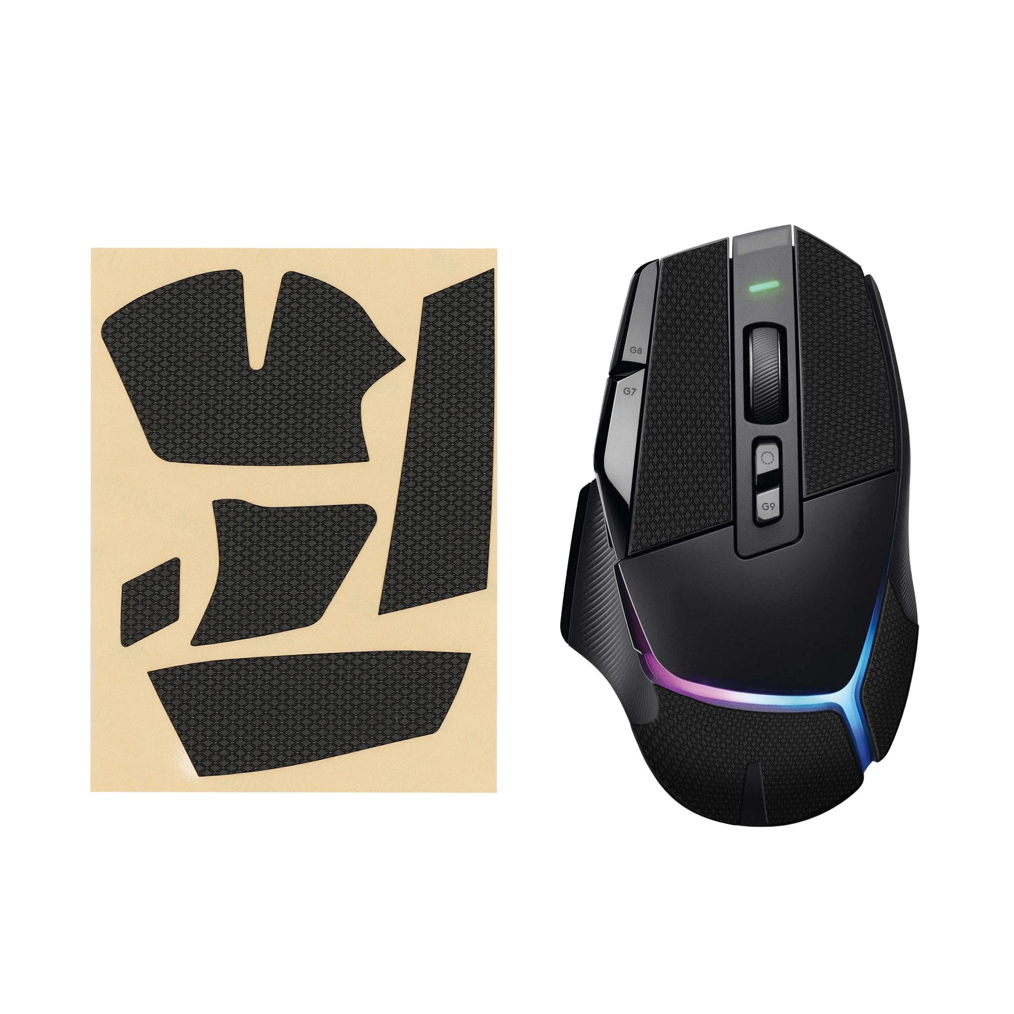 kwmobile Mausfüße Gaming Maus Grip Tape für Logitech G502 X Plus (1-St), Maus Rutschfestes Griffband für PC Maus Schwarz
