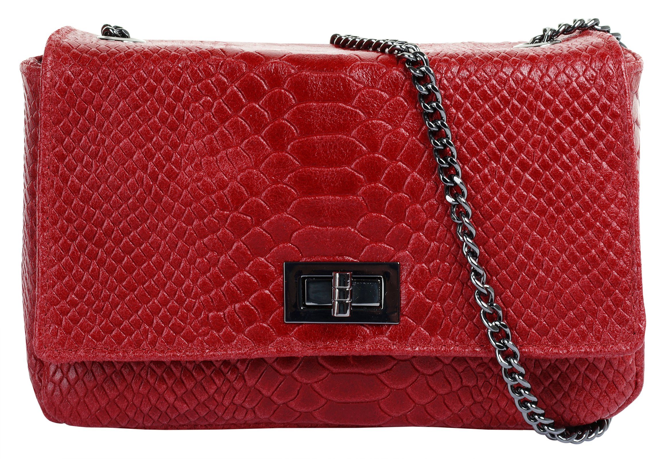 Cluty Umhängetasche, echt Leder, Made in Italy