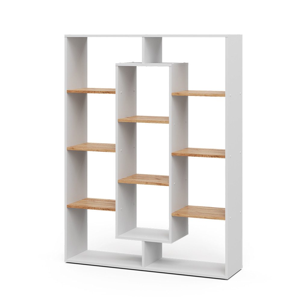 Vicco Raumteiler, Weiß/Goldkraft Eiche, 107.2 x 143 cm günstig online kaufen