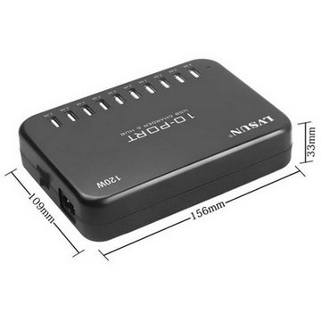 LVSUN USB-Ladestation Smart 10-Port USB-Ladegerät