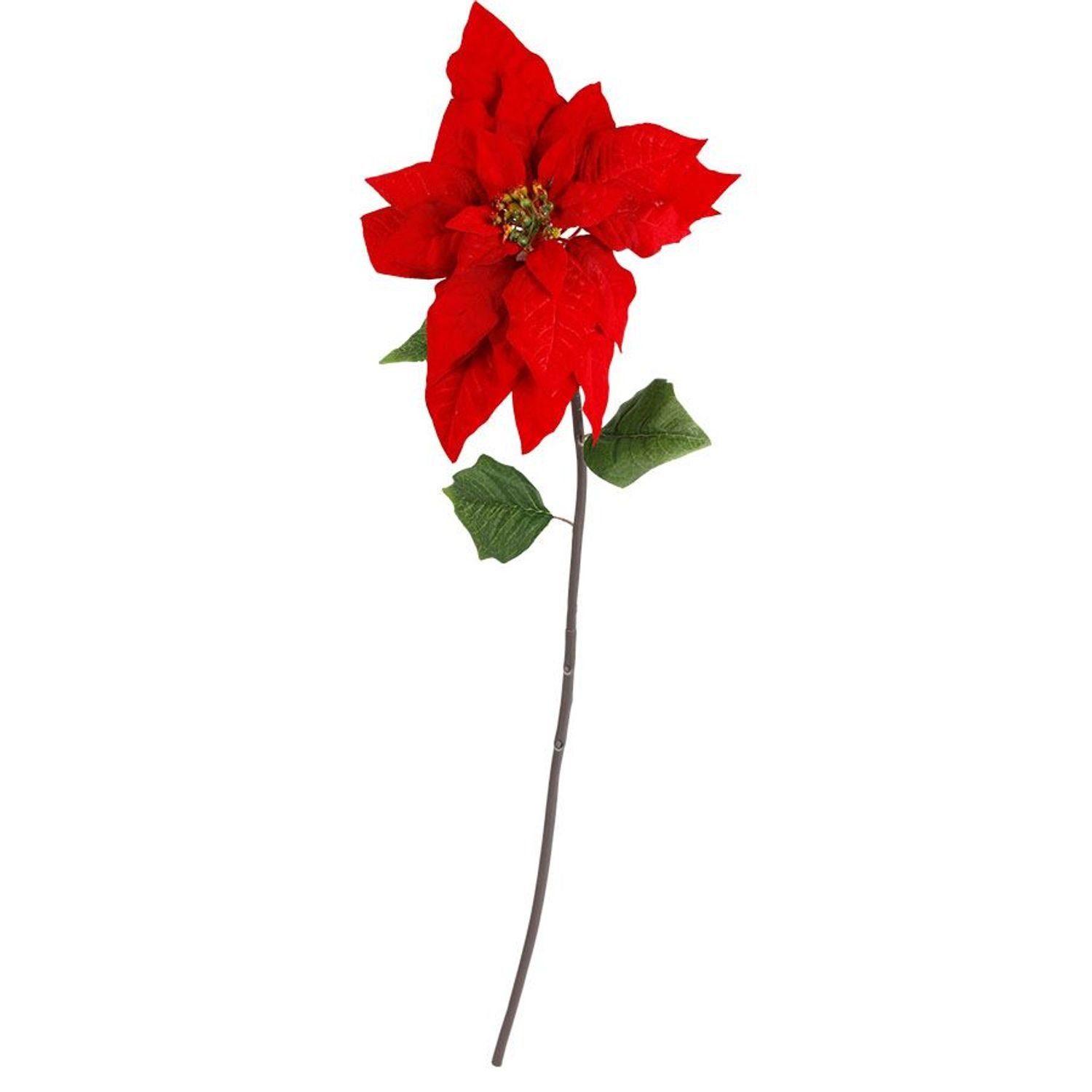 BURI Dekostern Künstlicher Weihnachtsstern 90cm Rot