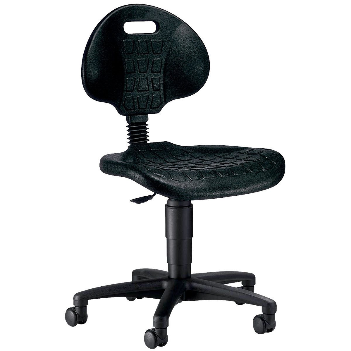 TOPSTAR Drehstuhl Arbeitsstuhl TEC 20 - schwarz Sicherheitsdoppelrollen für alle Böden.