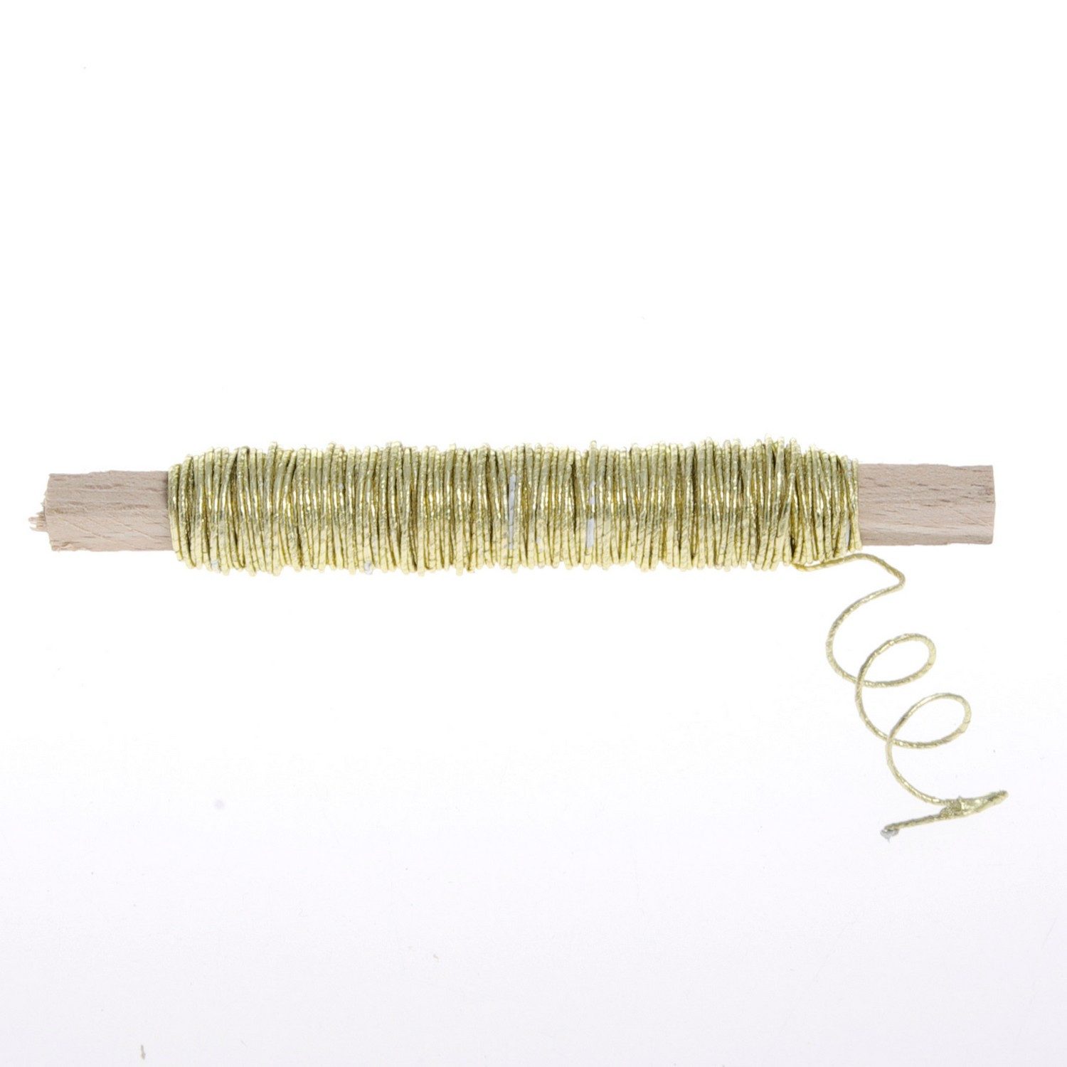 Deko AS Kordel Papierkordel mit Draht - gold - 1mm - ca.15m - 4020SB 020