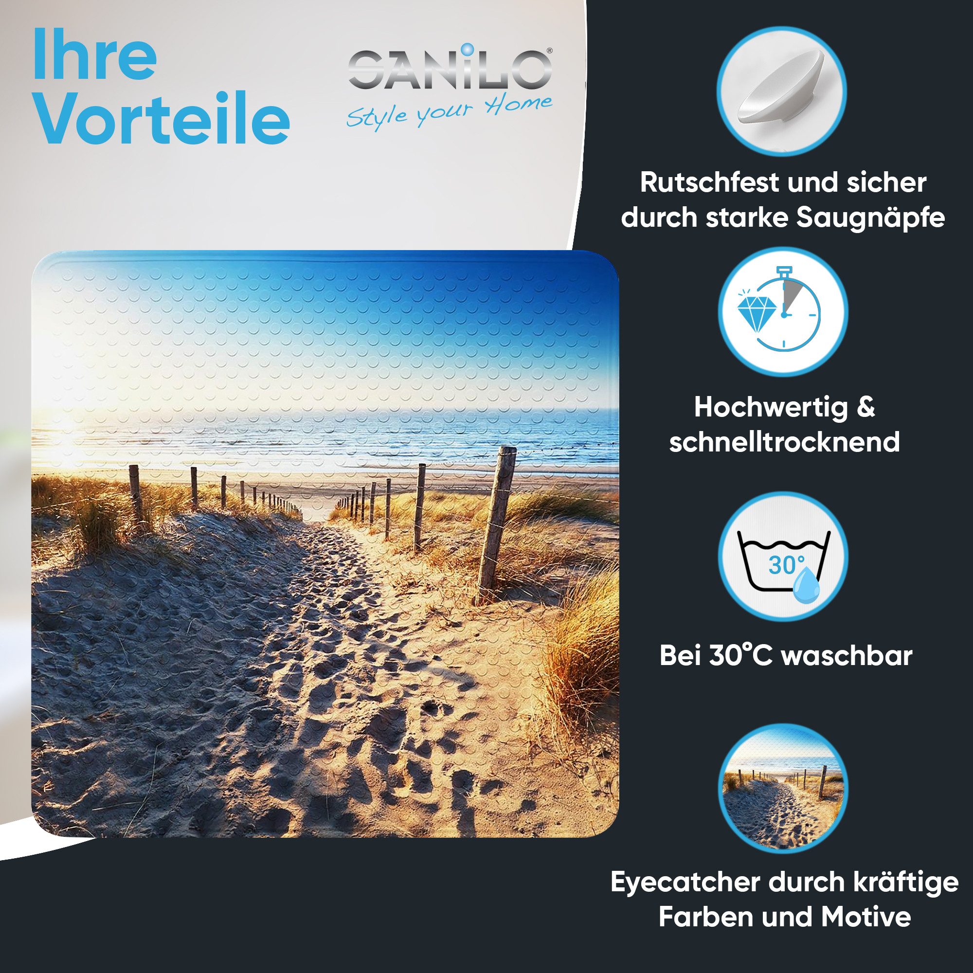 Sanilo Duschmatte Düne, rutschfest & sicher, günstig online kaufen