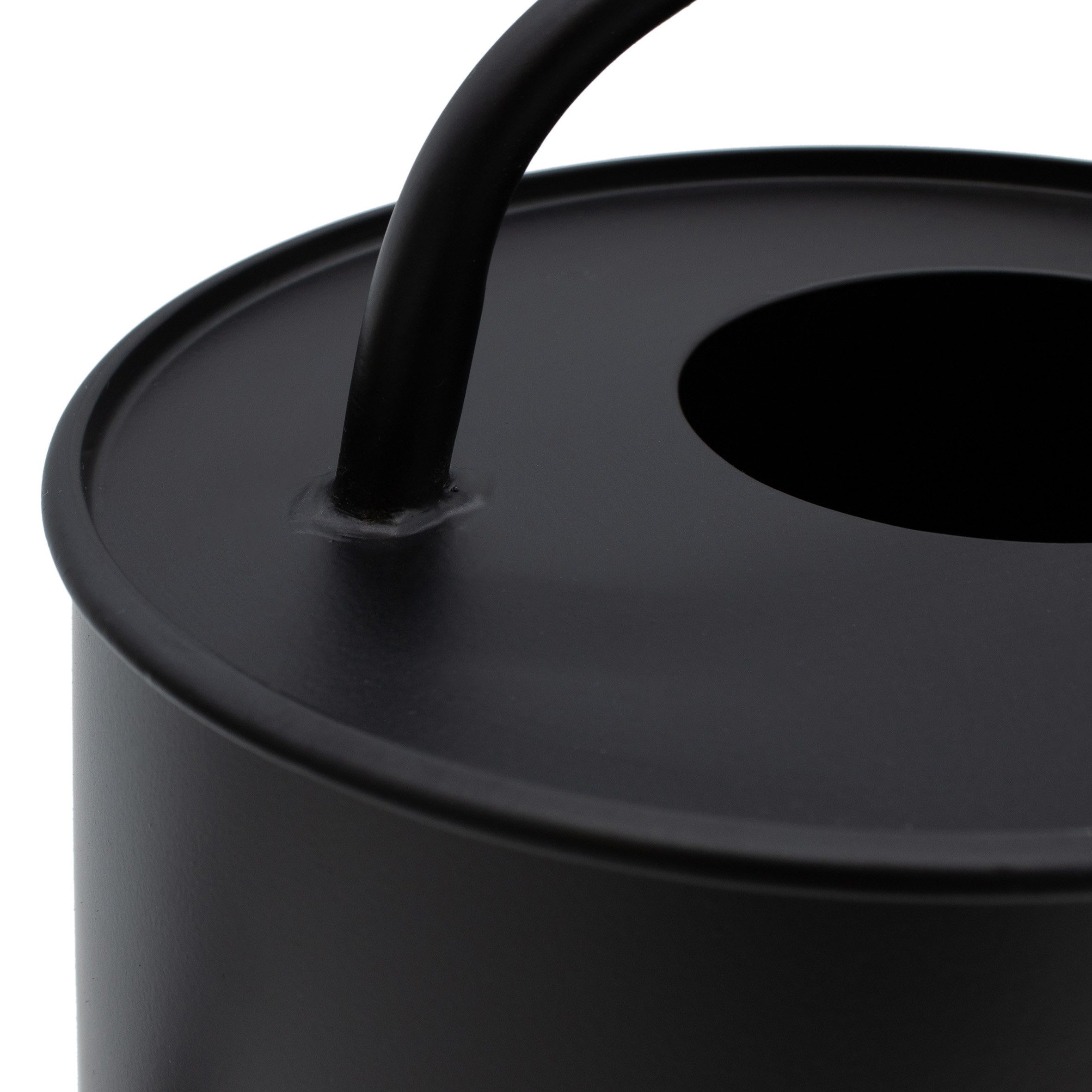 Spetebo Gießkanne Metall Blumen schwarz matt - 1,8 L (Artikel, 1-tlg., Blumenkanne), mit langem Ausguss