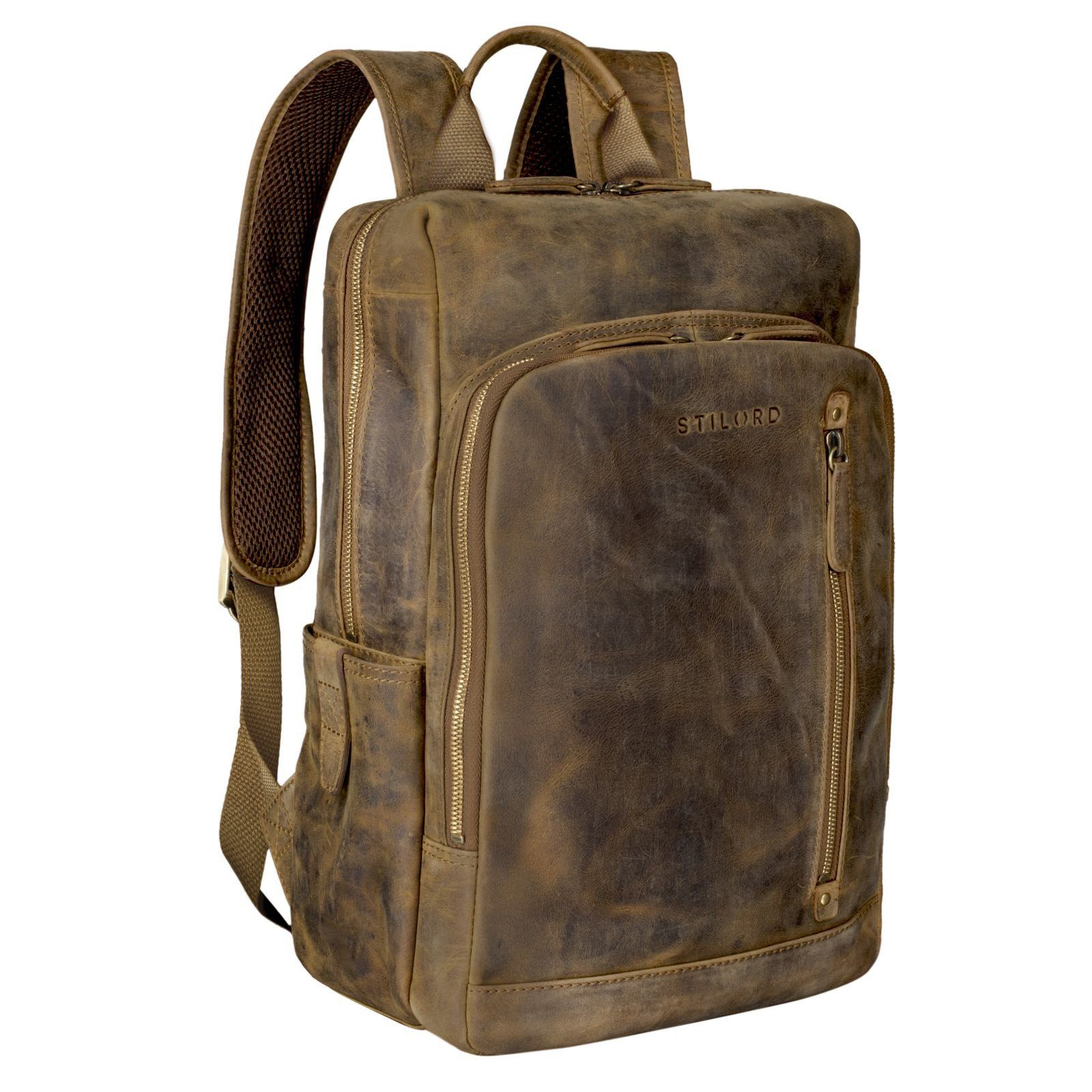STILORD Notebook-Rucksack "Johnson" Lederrucksack Herren Business günstig online kaufen