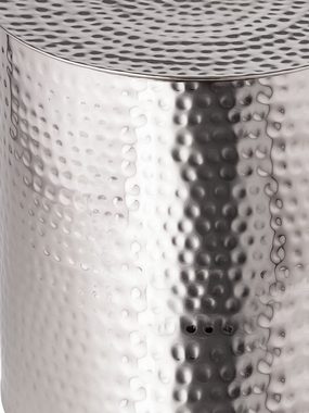 tinkaro Beistelltisch BISARA Aluminium Dekotisch Silber