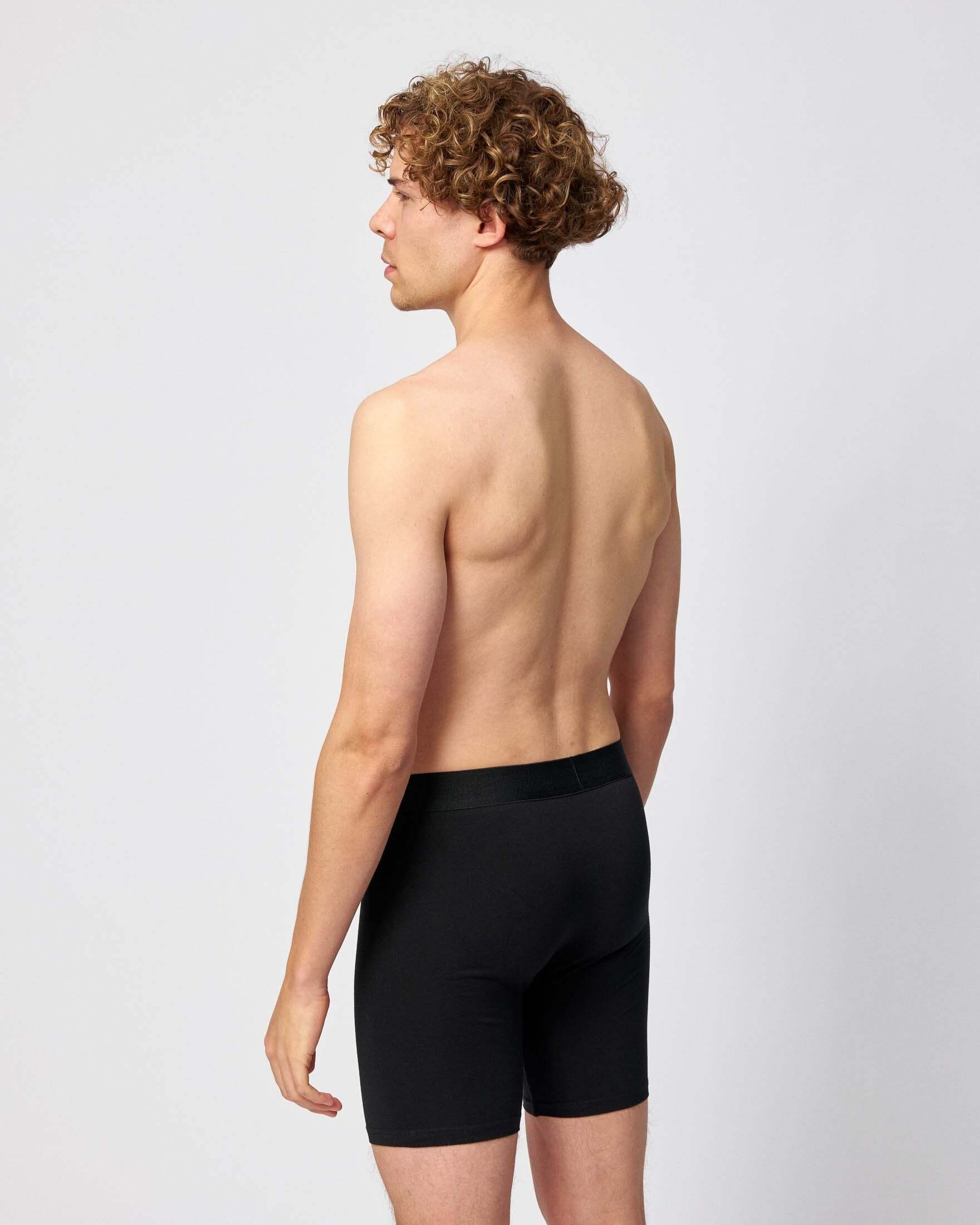 SNOCKS Boxershorts Enge Unterhosen mit längerem Bein Herren Männer (6-St) aus Bio-Baumwolle, ohne kratzenden Zettel, bequem durch längeres Bein