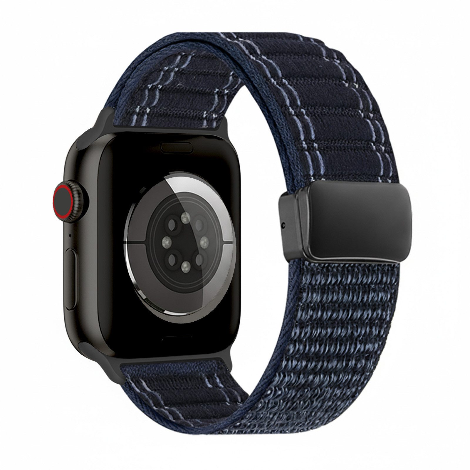 Tec-Expert Smartwatch-Armband für Apple Watch Series 7 45 mm Armband Ersatz Wechsel Band, Nylon Textil mit Magnetverschluss, stufenlos Verstellbar atmungsaktiv