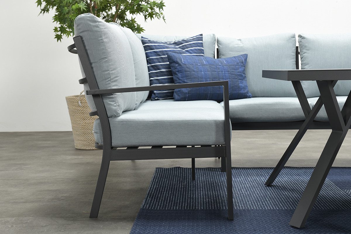 Garden Impressions Gartenlounge-Set Eck Lounge Sergio links Sitzgruppe Garnitur Gruppe hoch wetterfest, inkl. Auflagen