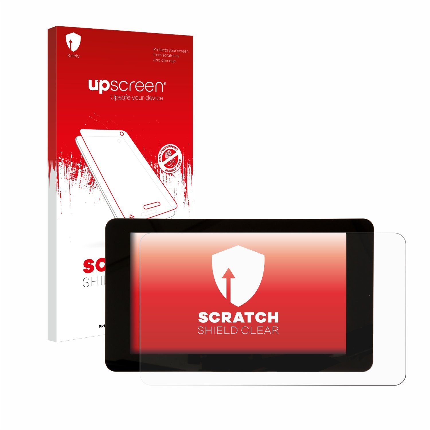 upscreen Schutzfolie für Raspberry Pi Touchscreen 7", Displayschutzfolie, Folie klar Anti-Scratch Anti-Fingerprint