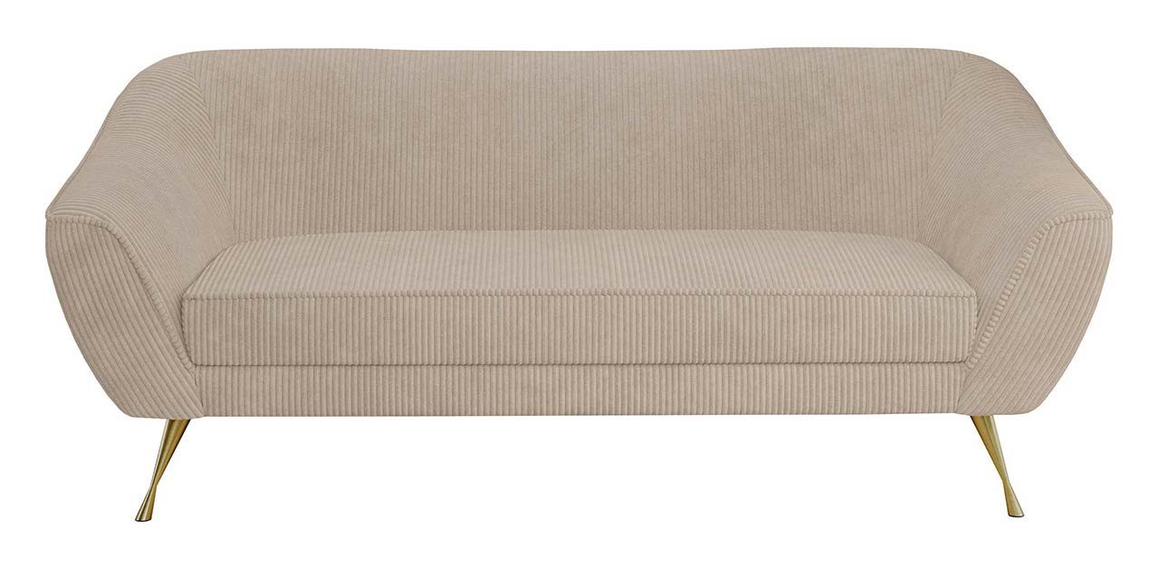 MKS Armlehnen, Sofa Metallbeine Beige MÖBEL 03, LINO Federsitz, breite