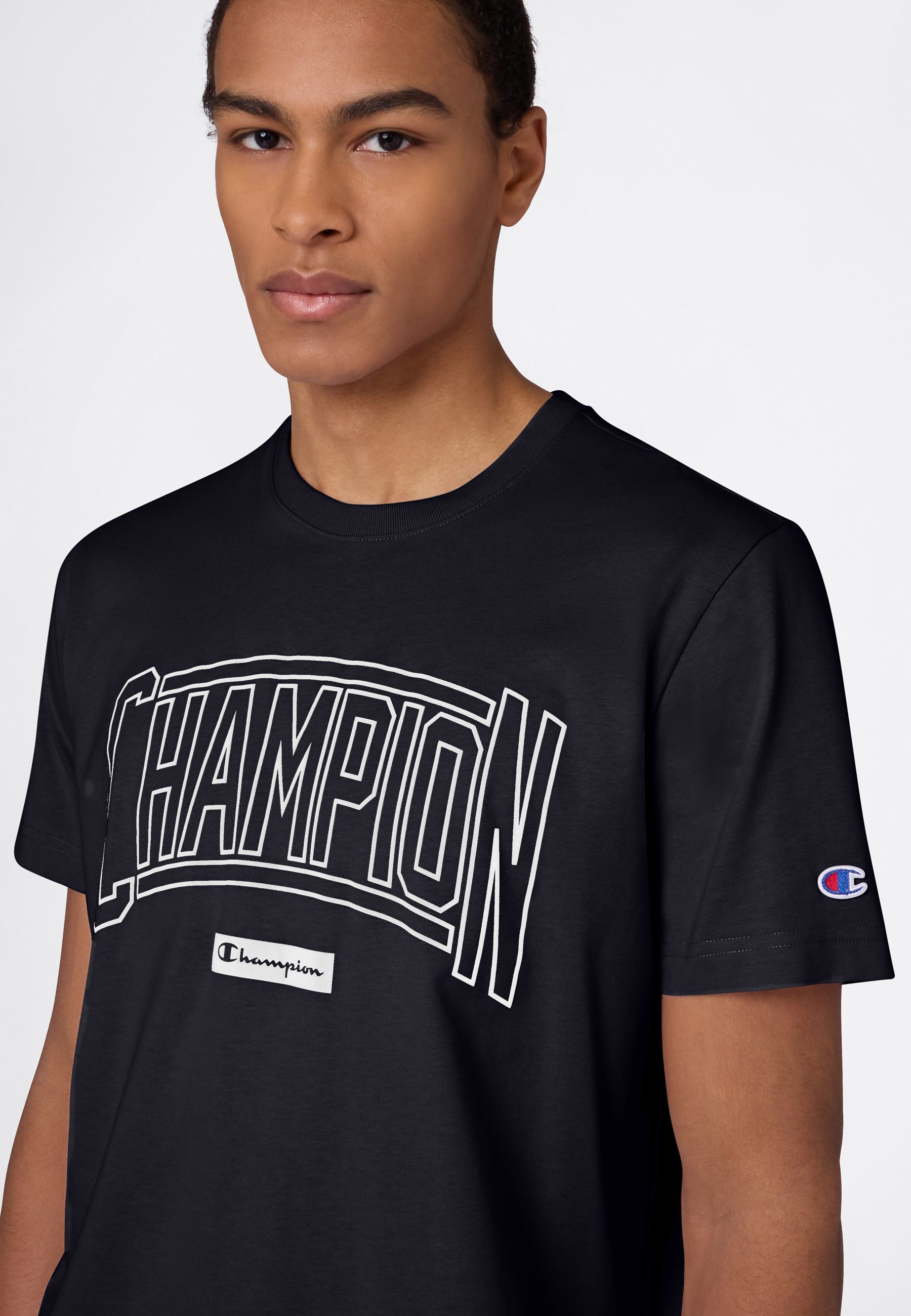 Champion T-Shirt COLLEGE Relax Fit Crewneck T-Shirt Kurzarm, mit Rundhalsausschnitt, aus Baumwolle
