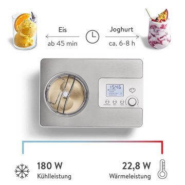 Springlane Eismaschine Eismaschine & Joghurtbereiter Elisa 2,0 L, 180,00 W