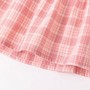 suebidou Midikleid zauberhaftes Mädchenkleid kariert rosa langarm