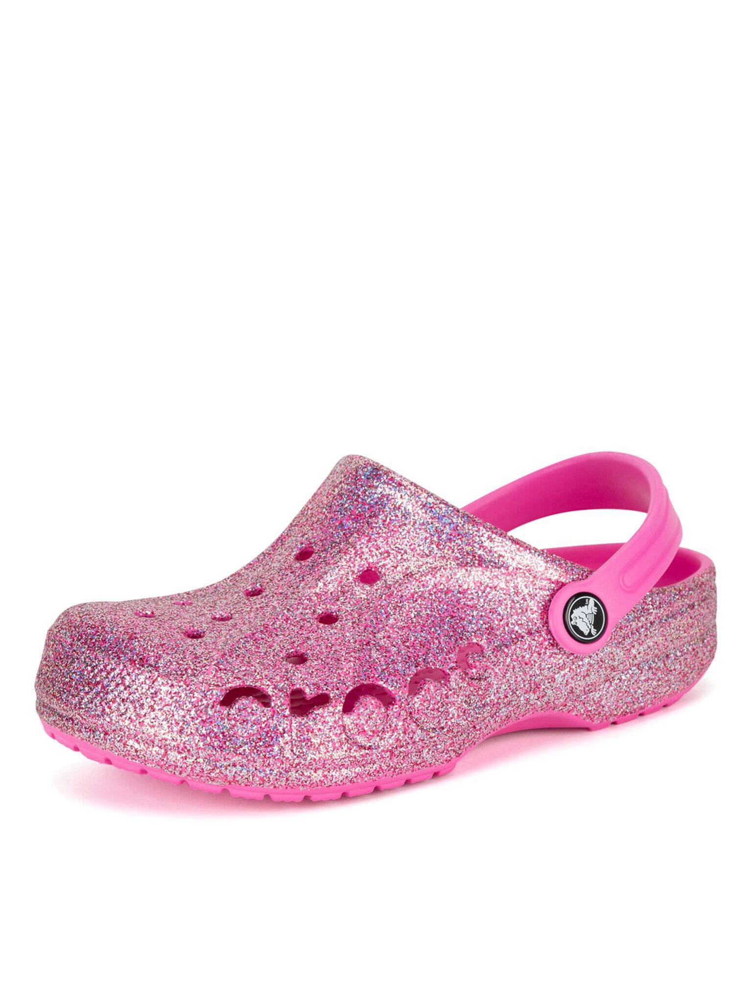 Crocs Crocs Mädchen Flip Flops Crocs-BAYA GLITTER CLOG K 207015-7AA Rosa Ros Badepantolette