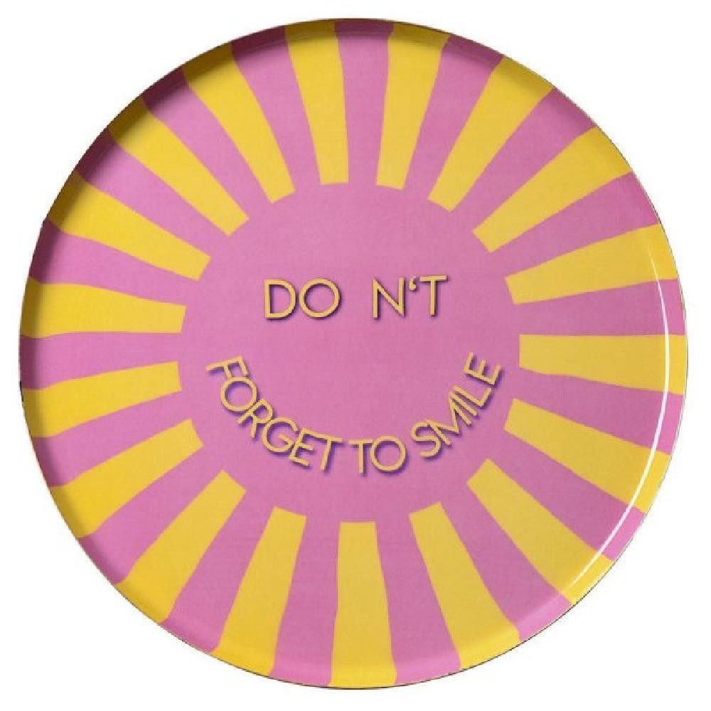 Giftcompany Tablett Dekotablett Love Trays Do not forget to smile (22,9cm)