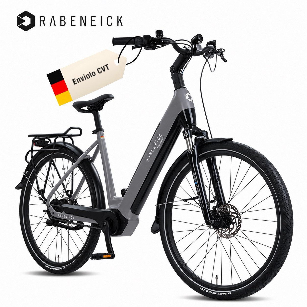 Rabeneick E-Bike Cityrad Enviolo Nabenschaltung Rabeneick Comfort, E-Bike 28 Zoll, Damen&Herren, Enviolo HD-148 Schaltwerk, Mittelmotor, 522 Wh, 75 Nm Mittelmotor, Enviolo stufenlos, 522 Wh Akku, bis 150 km