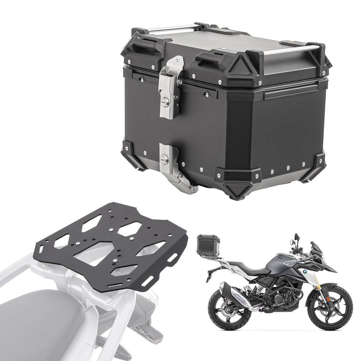 Bagtecs Schraube Set Alu Topcase + Gepäckbrücke passend für BMW G 310 GS 17-25 # XB35 s