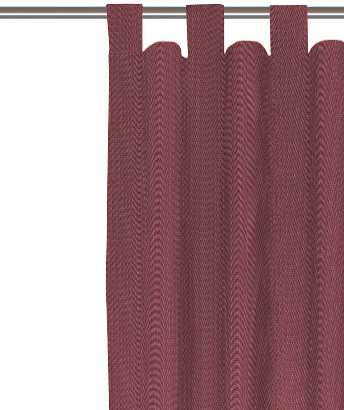 Vorhang Uni Wirth, Schlaufen rot blickdicht, (1 Collection, St), nach Maß