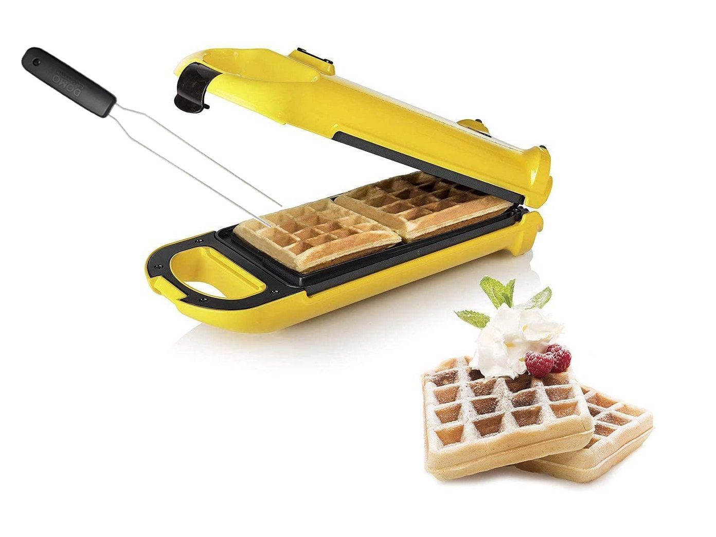 PRINCESS Waffeleisen, 700 W, zum drehen 2 dicke Belgische & Brüsseler Waffeln Doppel Wafflemaker