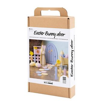 creativ company Kreativset 977530, Bastelset Hasentür, in schönen Pastellfarben - für ein fantasievolles Ostern für alle