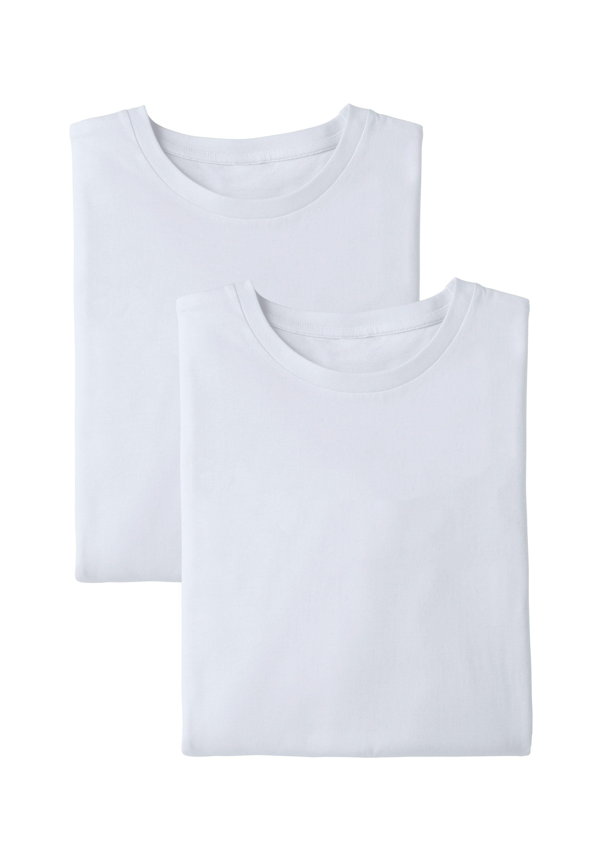 in T-Shirt uni weiß Basic (2er-Pack) Loungewear Bench.