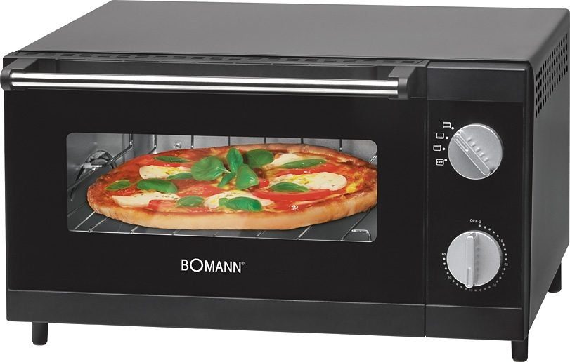 BOMANN Minibackofen MPO 2246 CB, Pizzaofen ideal zum Grillen und Aufbacken