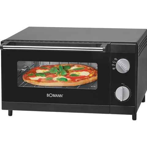 BOMANN Minibackofen MPO 2246 CB, Pizzaofen ideal zum Grillen und Aufbacken