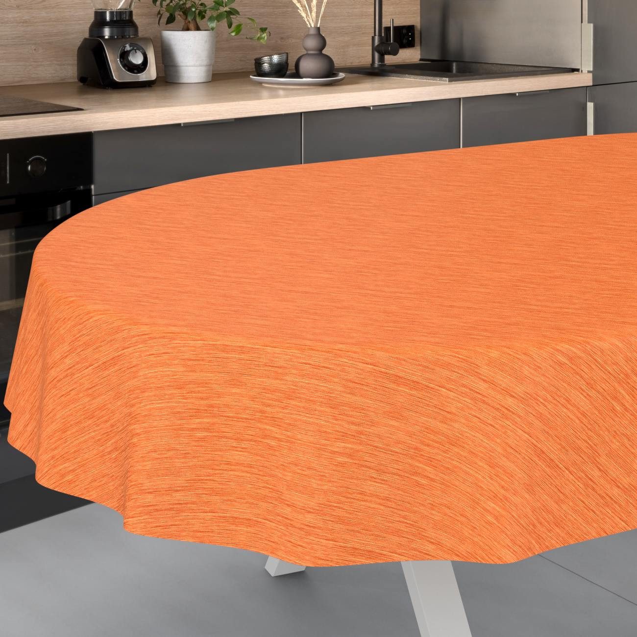ANRO Tischdecke Wachstuchtischdecke Gartentischdecke Wachstischdecke (Einzelstück 1-tlg), Glatt 140x160cm Oval wasserabweisend