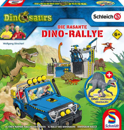 Schmidt Spiele Spiel, Schleich, Dinosaurs, Die rasante Dino-Rallye, Made in Germany