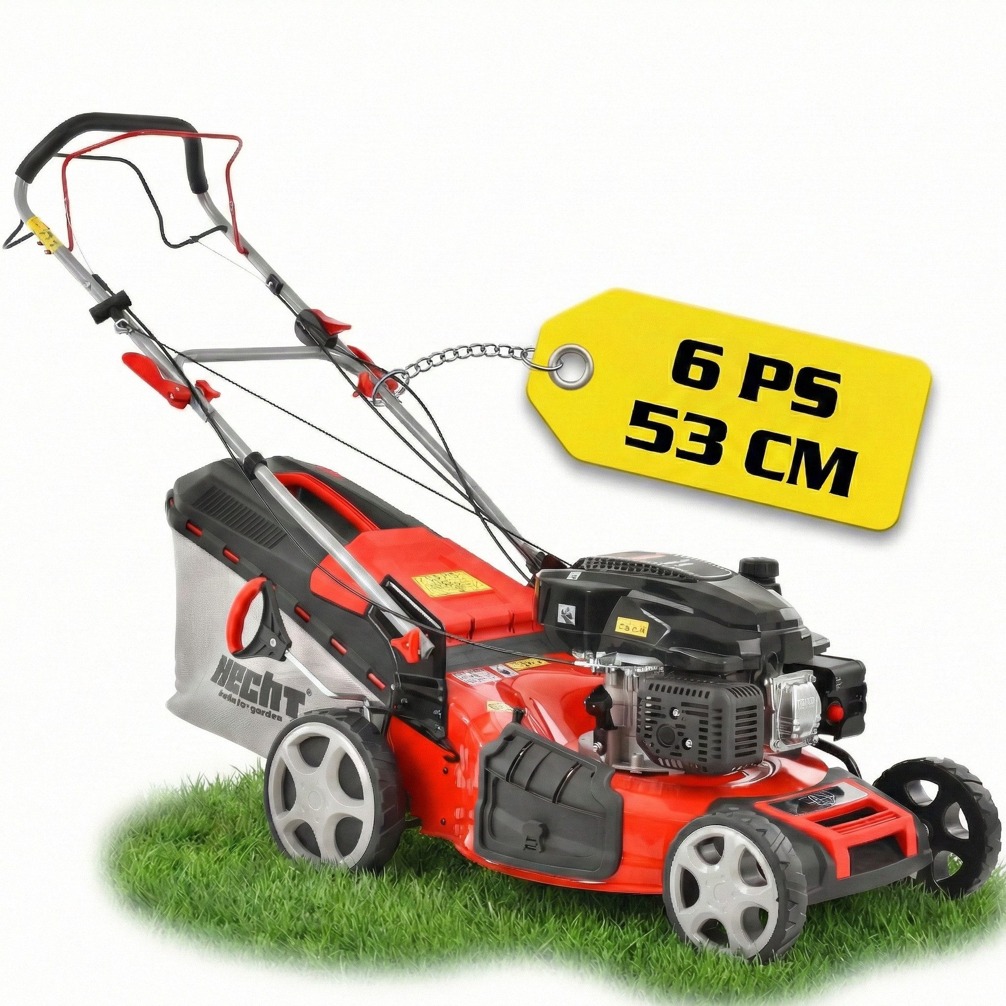Hecht Benzinrasenmäher 554 SX mit Radantrieb 5in1, 53 cm Schnittbreite, Mul günstig online kaufen