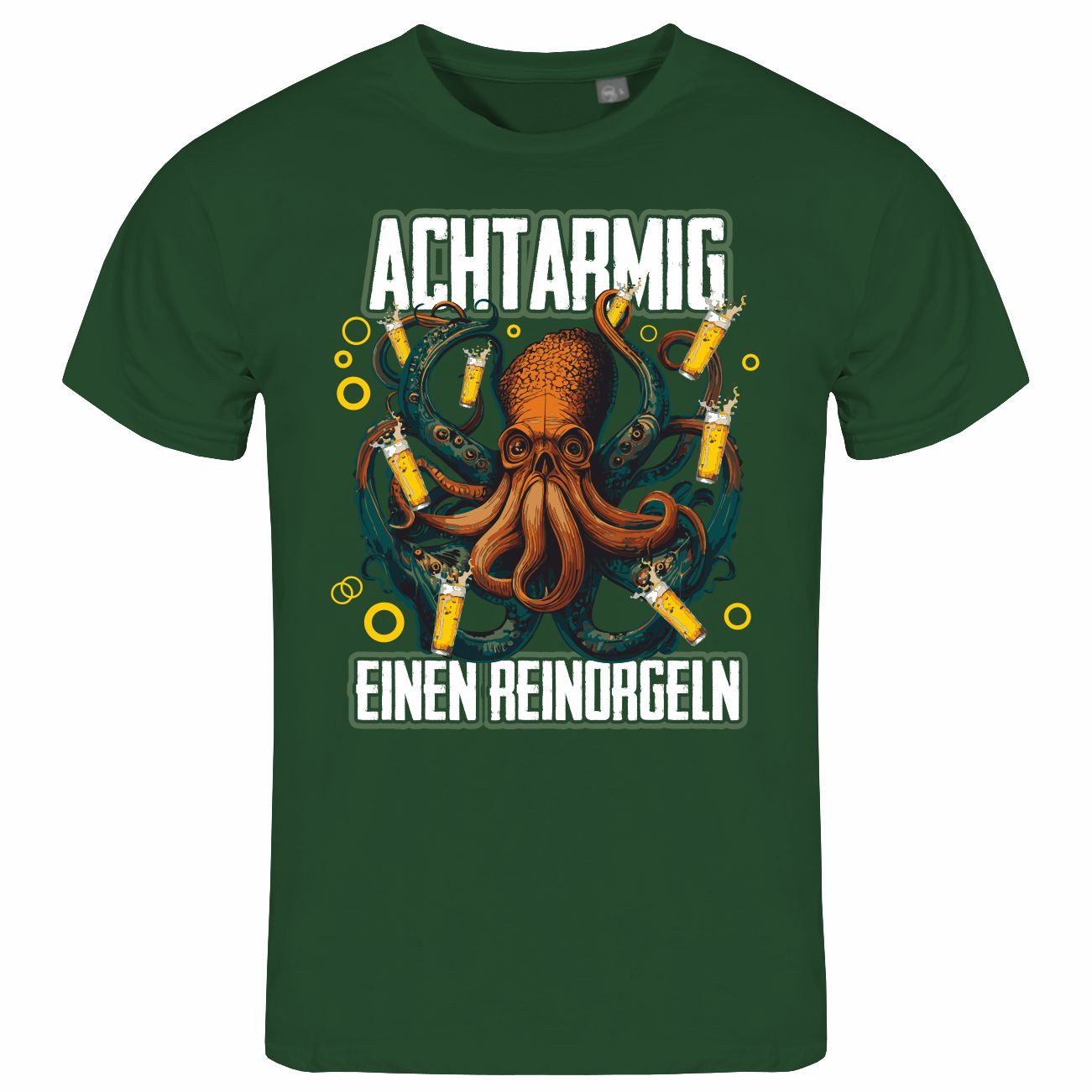 Print-Shirt Herren T-Shirt Achtarmig einen reinorgeln