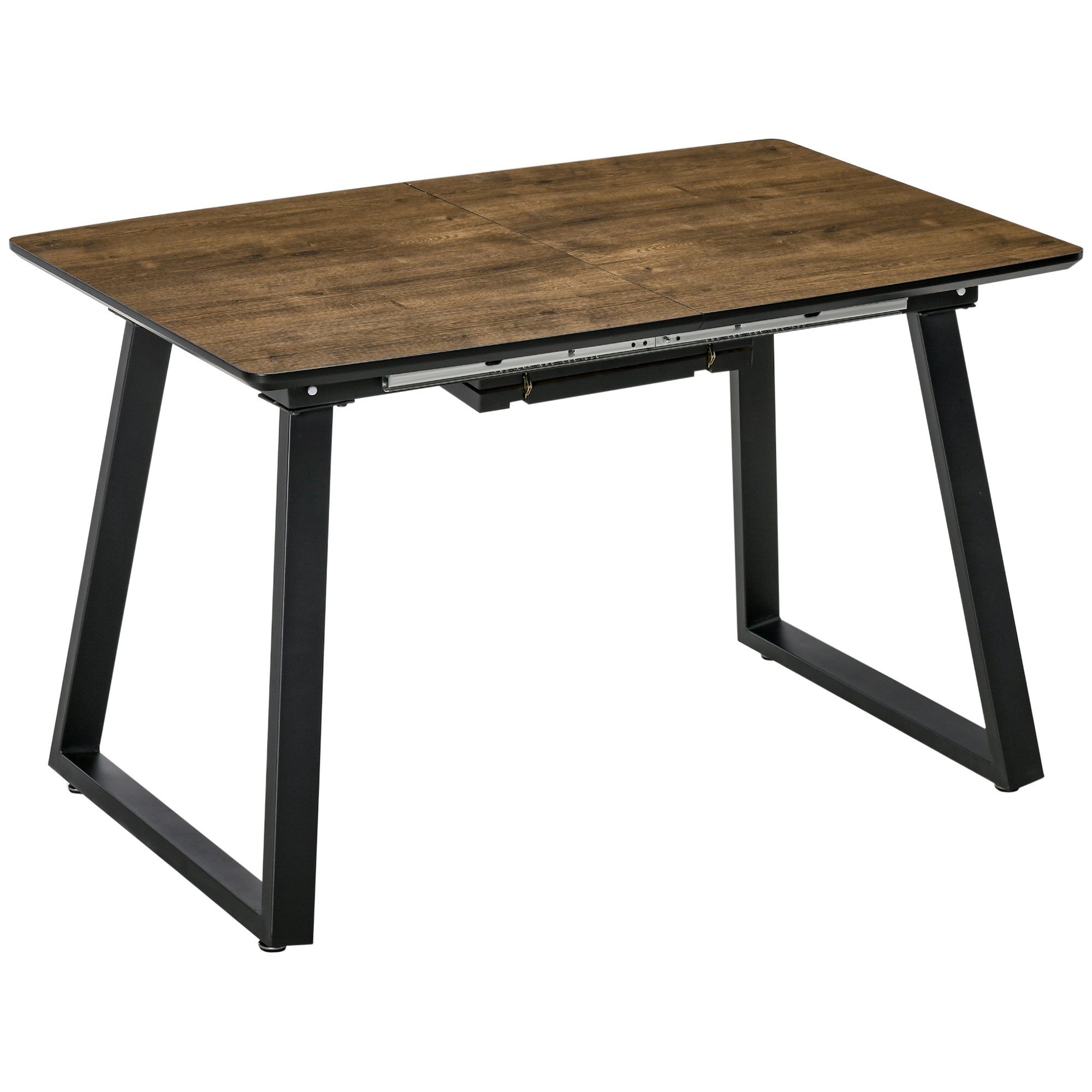 HOMCOM Esstisch im Industriedesign für 6 Personen, ausziehbare Tischplatte (Set, 1-St., 1 Esstisch), Breite 120 cm