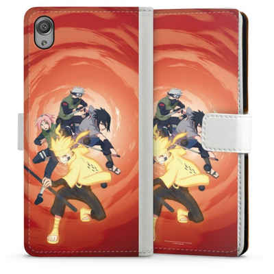 DeinDesign Handyhülle Naruto Shippuden Sasuke Sakura Team 7, Sony Xperia X Hülle Handy Flip Case Wallet Cover Handytasche Leder