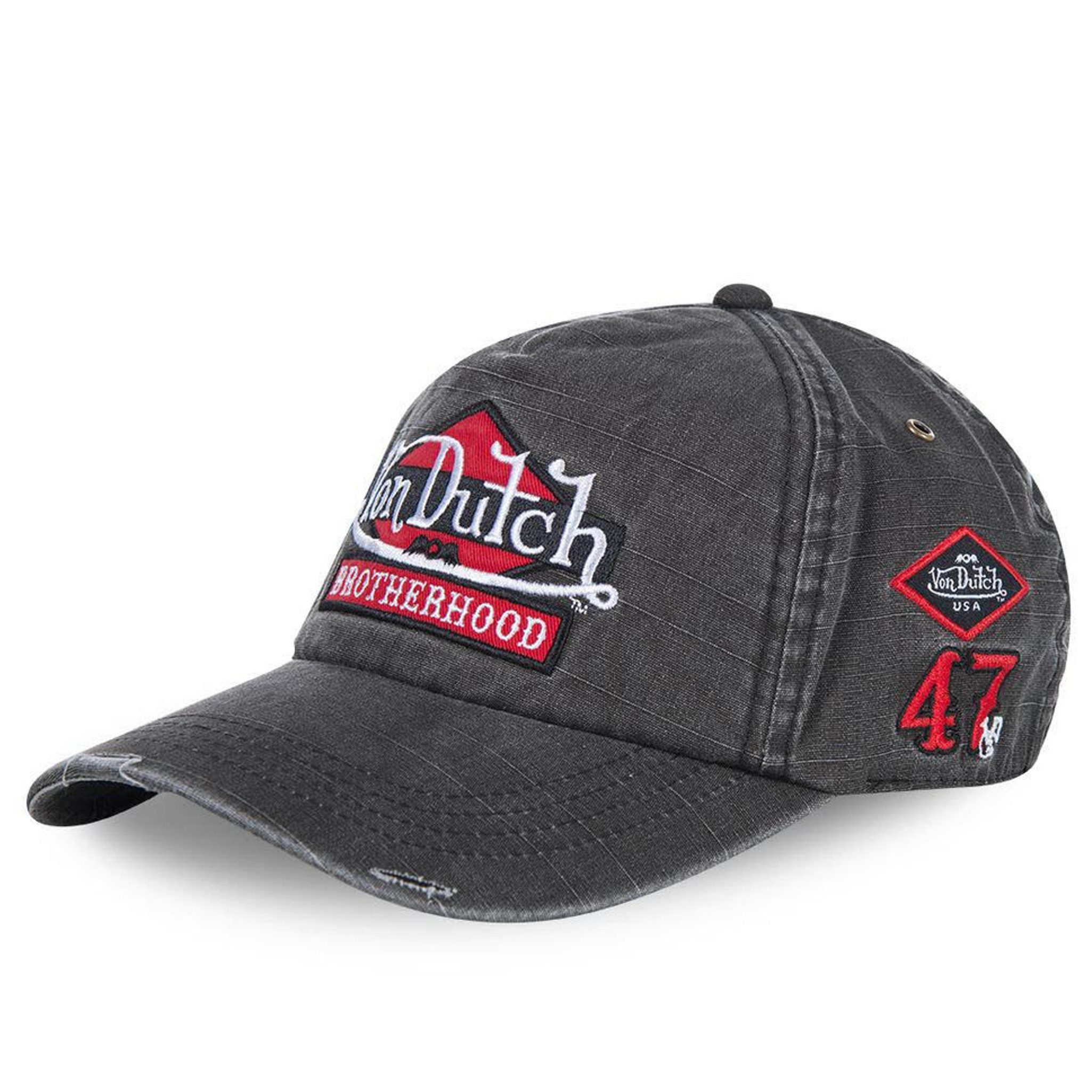Von Dutch Baseball Cap Von Dutch Originals Dad Cap BROTHERHOOD USED Dark Grey (Basecap, Basecap, Dad Cap)