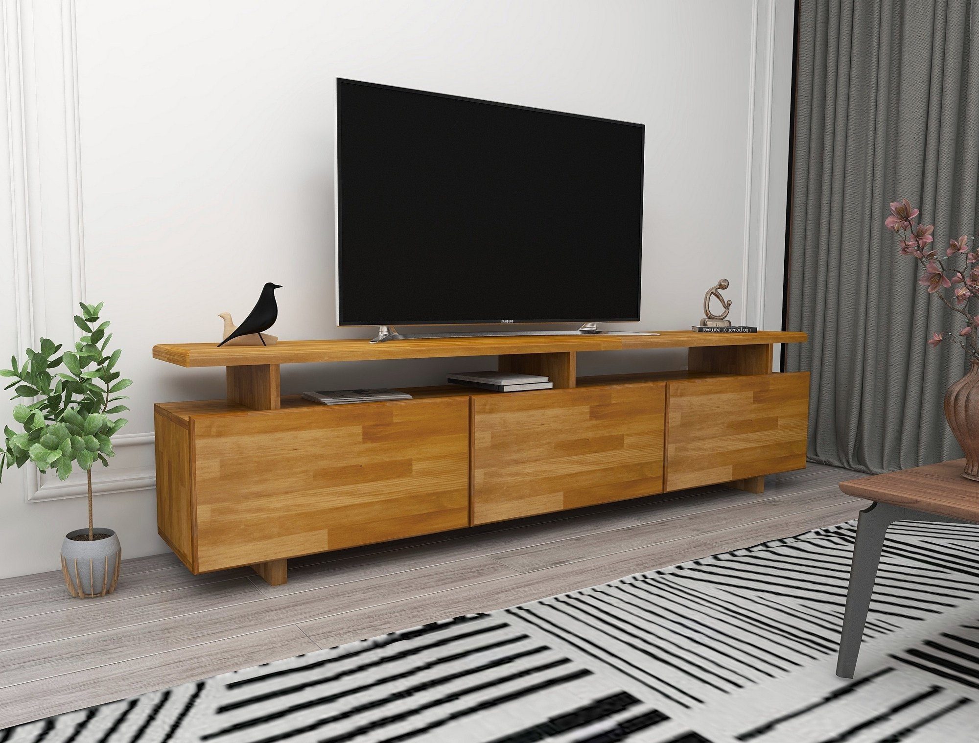 Skye Decor TV-Schrank Schränke, 52x174x30 cm, 100% Kiefer Massivholz