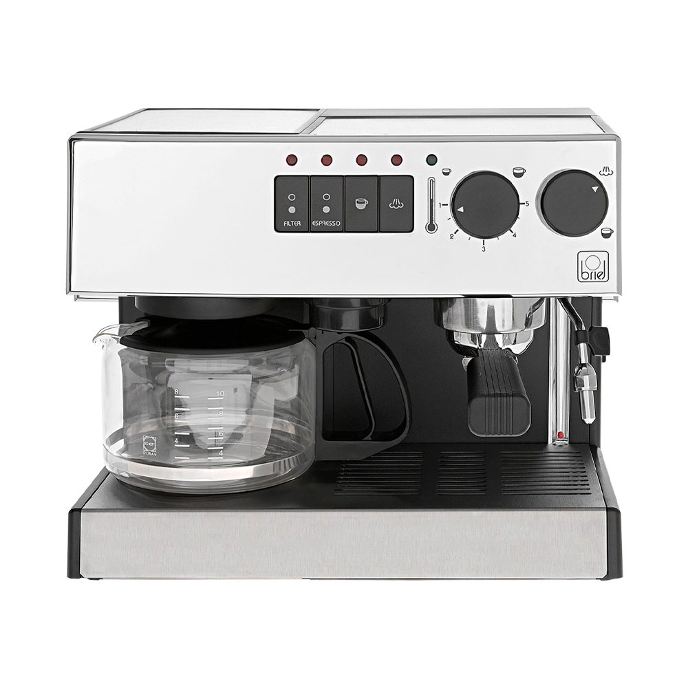 Siebträger-/Filterkaffeemaschine, Papierfilter 1x4, Aqua-Stop System mit Anti-Drip, 20 bar Pumpe, DUO System für Filterkaffee und Espresso, BRITA Wasserfilter