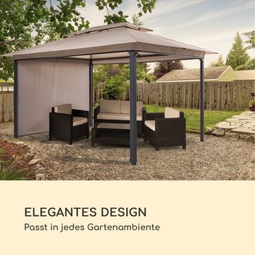 blumfeldt Pavillon Grandezza Cortina, Winterfest Garten Outdoor Pergola 400 x 300 Windgeschützt