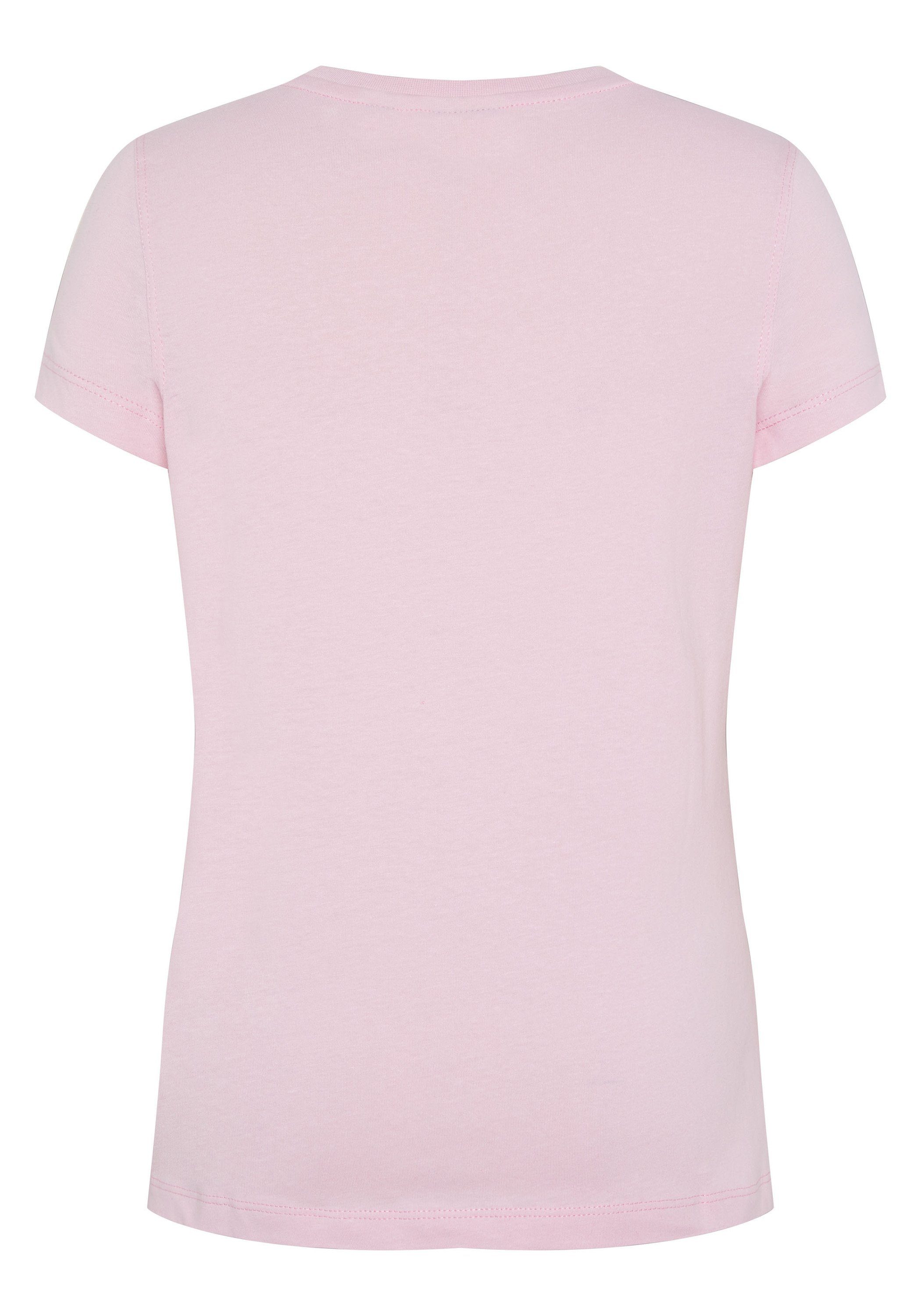 Polo Sylt Print-Shirt mit Lady Logodesign Pink floralem 13-2806