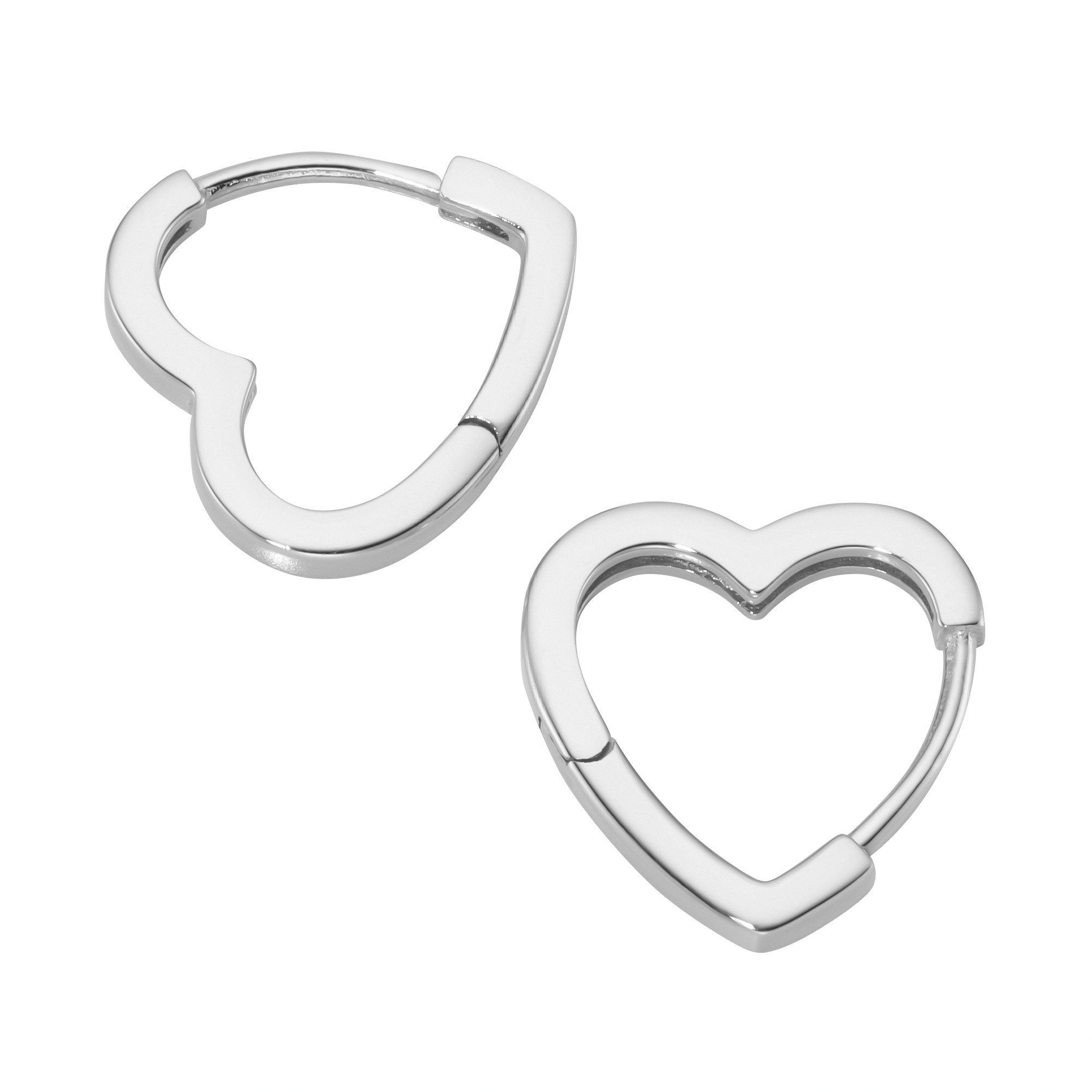 Smart Jewel Paar Creolen in Herzform, Silber 925 günstig online kaufen