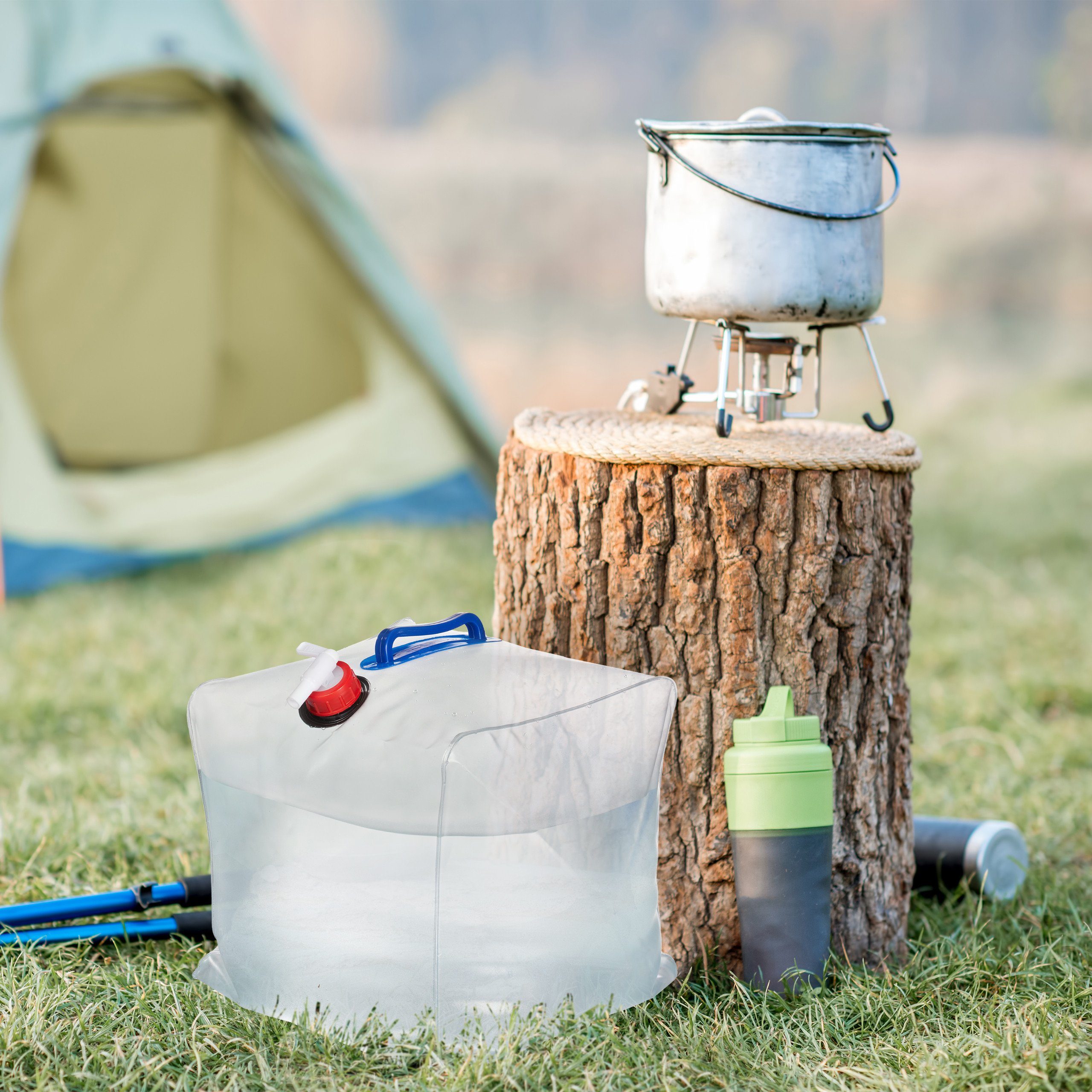relaxdays Kanister 12er Set faltbare Wasserkanister 20 L