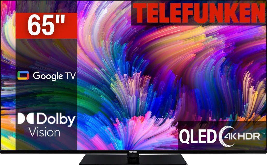Telefunken D65Q700M6CW QLED-Fernseher (164 cm/65 Zoll, 4K Ultra HD, Google TV, Smart-TV) schwarz ! RABATT: 45.98% Telefunken D65Q700M6CW QLED-Fernseher (164 cm/65 Zoll, 4K Ultra HD, Google TV, Smart-TV) schwarz ! RABATT: 45.98%