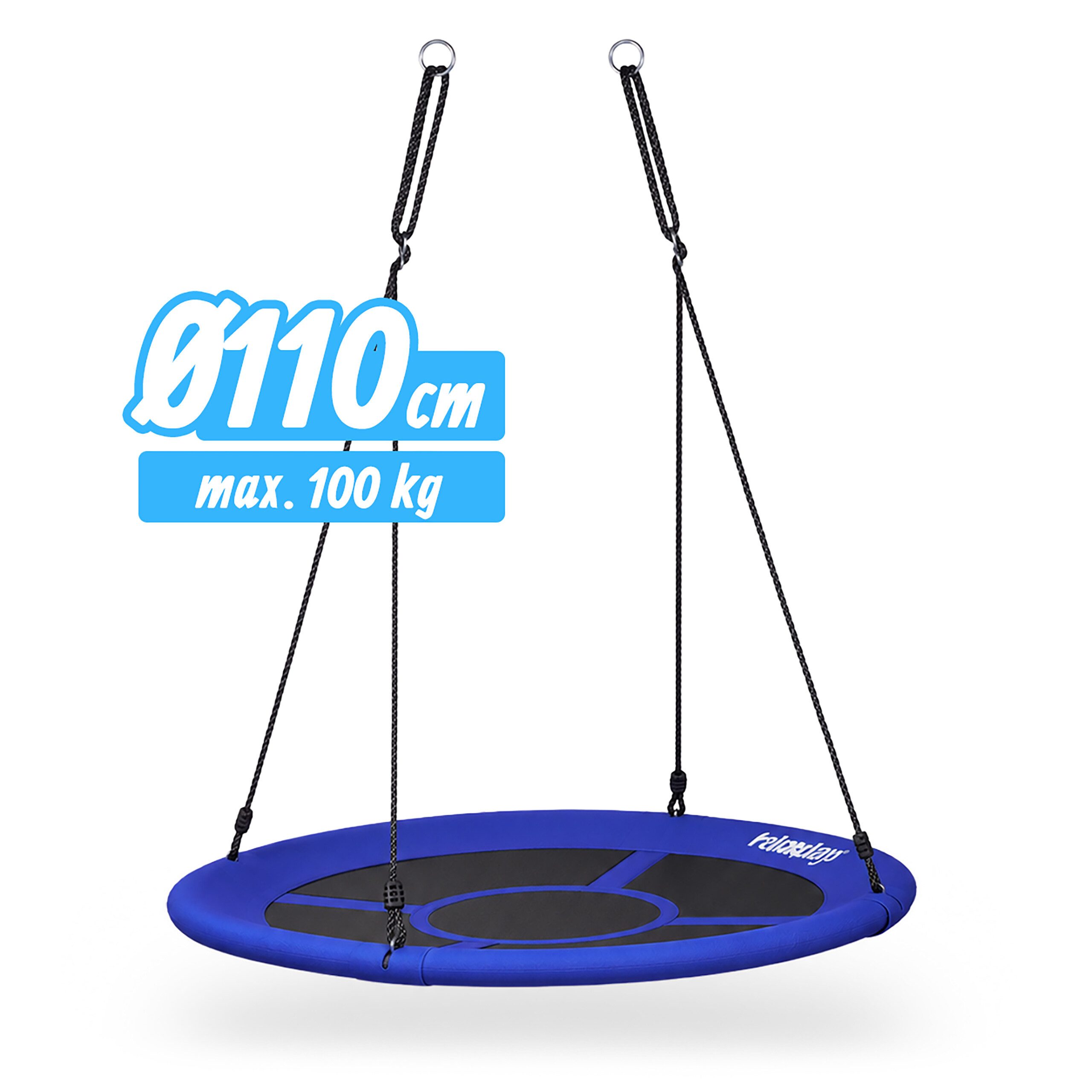 relaxdays Nestschaukel rund mit geschlossenem Sitz, (1-tlg), 110 cm