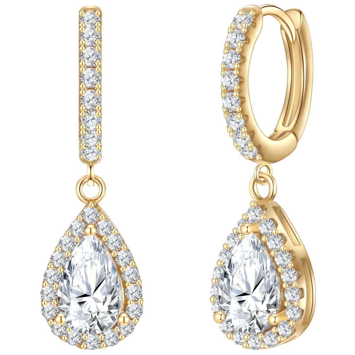 Glanzstücke München Paar Creolen gelbgold, mit Zirkonia günstig online kaufen