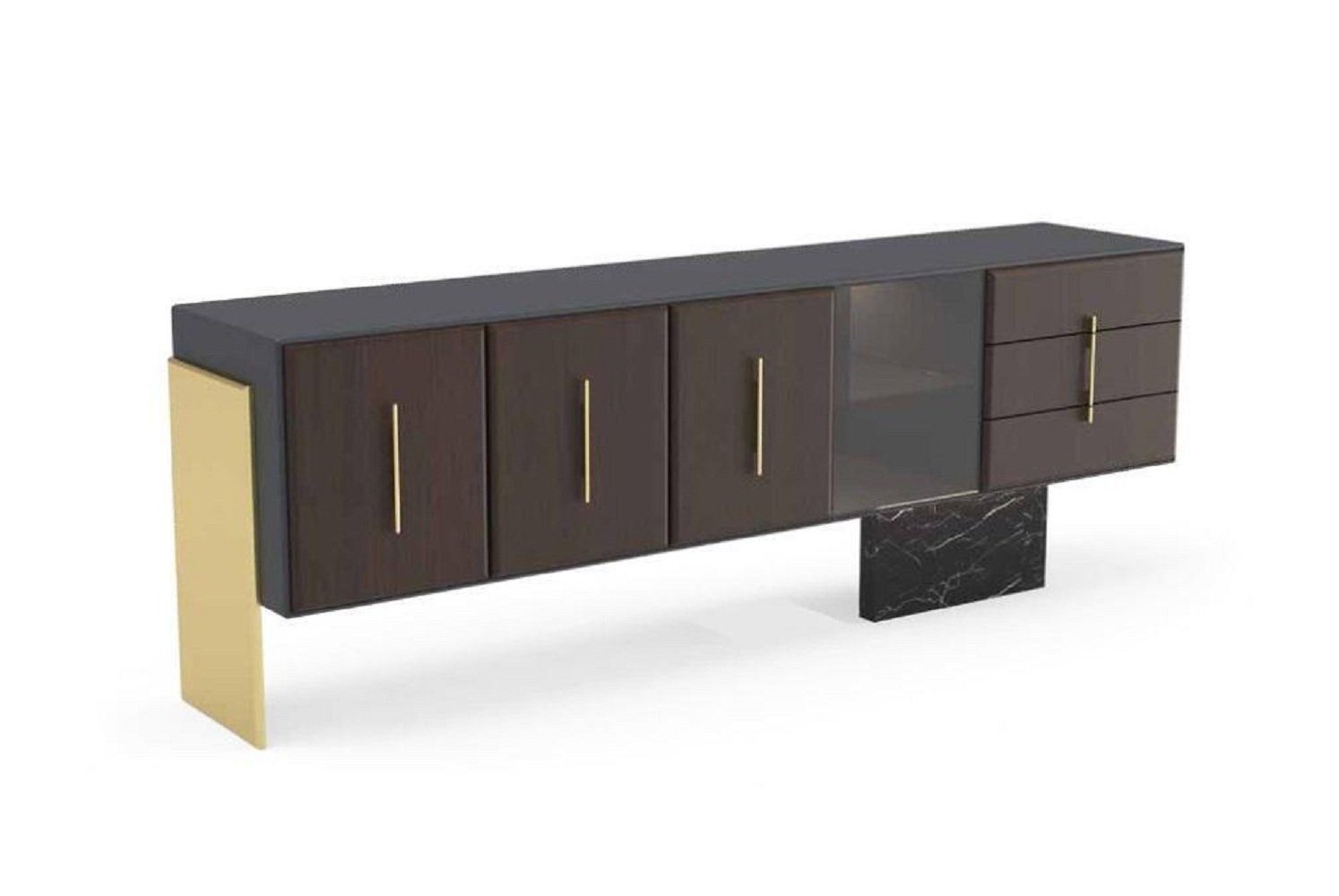 Xlmoebel Sideboard Elegantes Holzsideboard im luxuriösen Design mit TV-Halterung (1 St., 1x Sideboard), Hergestellt in Europa